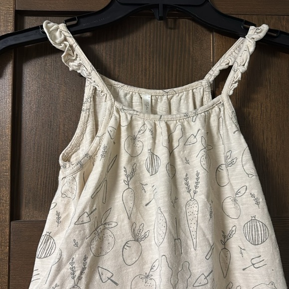 RYLEE + CRU VEGETABLE GARDEN CHILDREN'S TIERED DRESS - NATURAL Size 7 - Picture 5 of 9